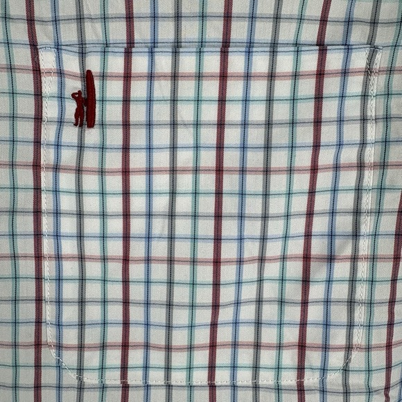 Johnnie O Men's Large Malibu Red Prep Formance Button Down Long Sleeve Shirt - Picture 4 of 6